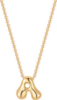 Brook and York Mini Pippa Bubble Initial Pendant Necklace