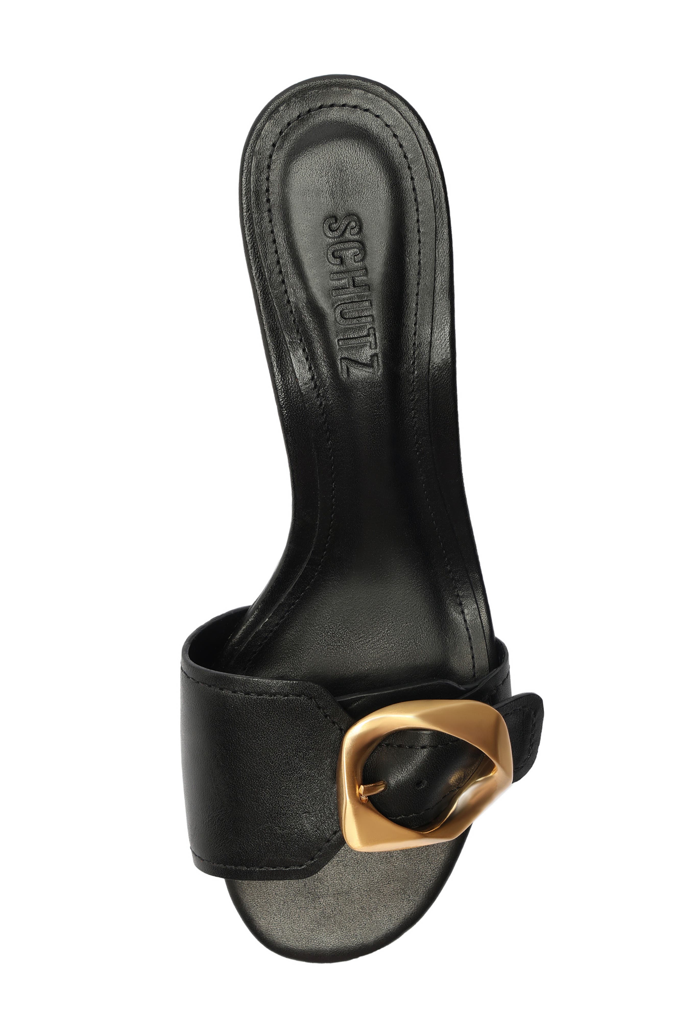 Schutz Olga Buckle Kitten Heel Sandal, Alternate, color, 