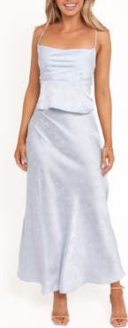 Petal & Pup Belle Floral Satin Camisole & Maxi Skirt Set
