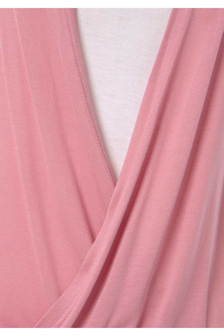 Sleeveless Wrap Look Top, Alternate, color, Pink