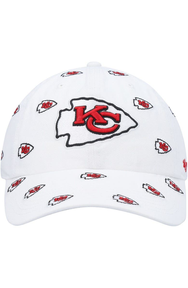'47 Women's '47 White Kansas City Chiefs Confetti Clean Up Adjustable Hat, Alternate, color, White