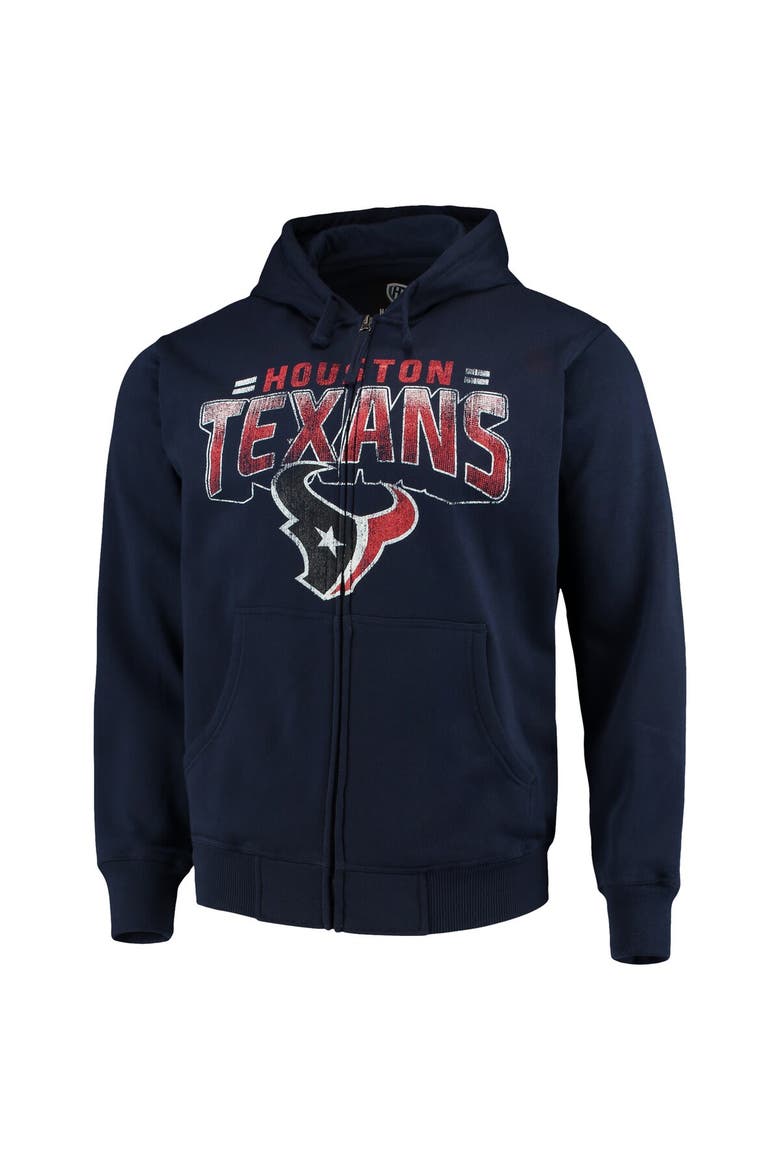 Men's G-III Sports by Carl Banks Navy Houston Texans Perfect Season Full-Zip Hoodie, Main, color, Navy