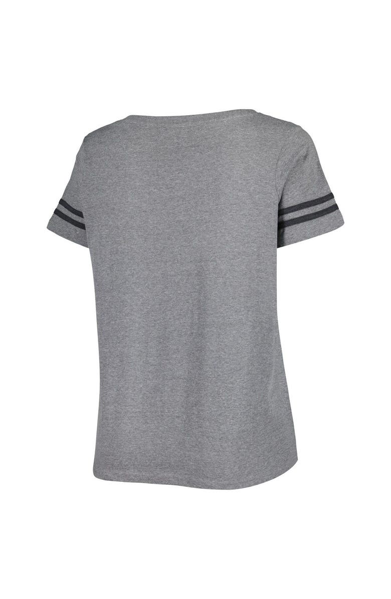 SOFT AS A GRAPE Women's Soft as a Grape Gray Chicago White Sox Plus Size V-Neck Jersey T-Shirt, Alternate, color, 