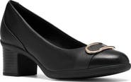 Clarks® Shaya Lux Leather Pump