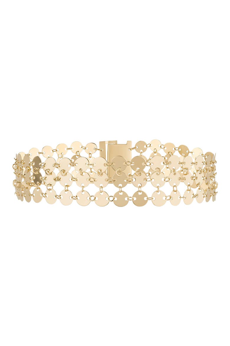 14K Gold Laser Chainmail Bracelet, Main, color, YELLOW GOLD