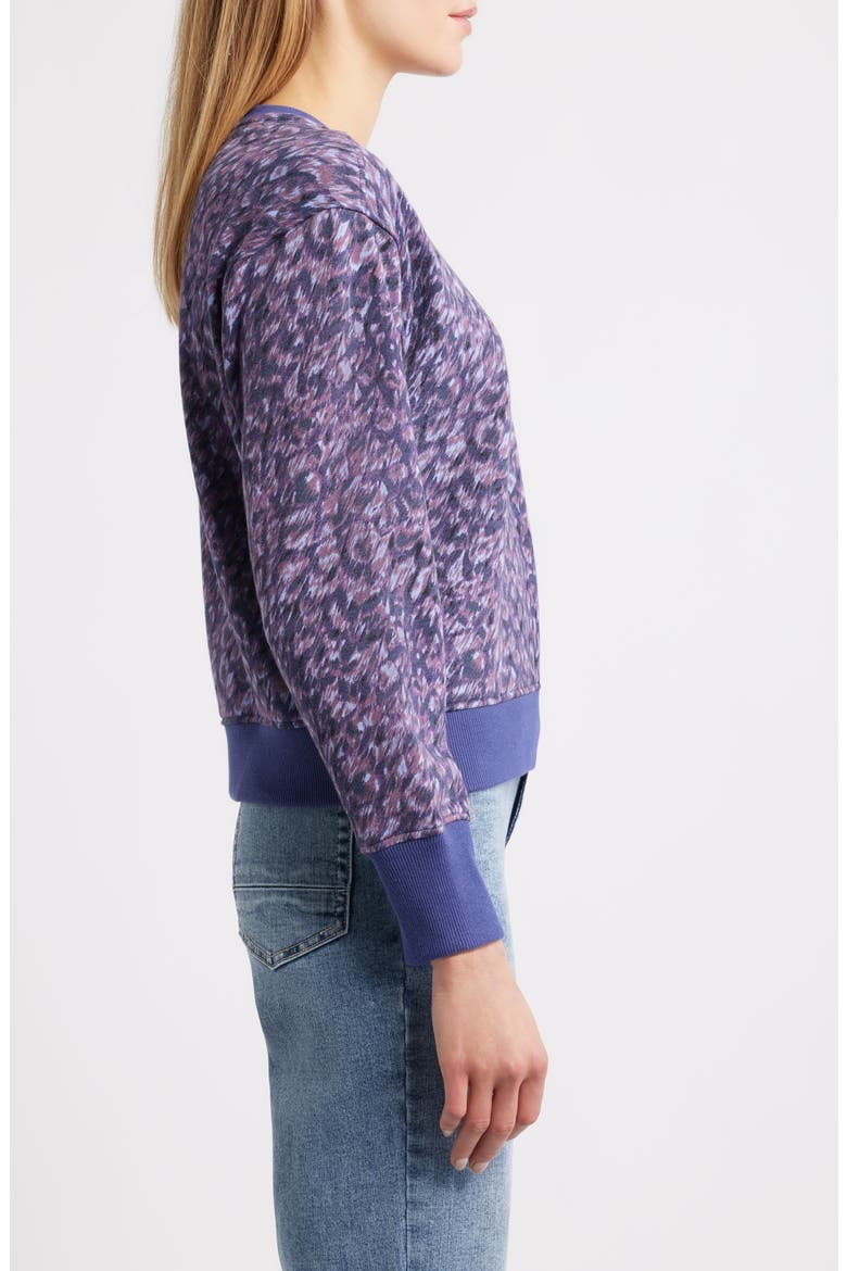 Classic Print Sweatshirt, Alternate, color, LAVENDER MIDNIGHT
