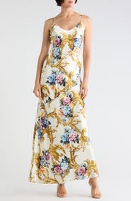 L'AGENCE Serita Bias Cut Silk Maxi Dress