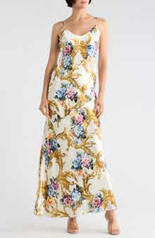 Serita Bias Cut Silk Maxi Dress