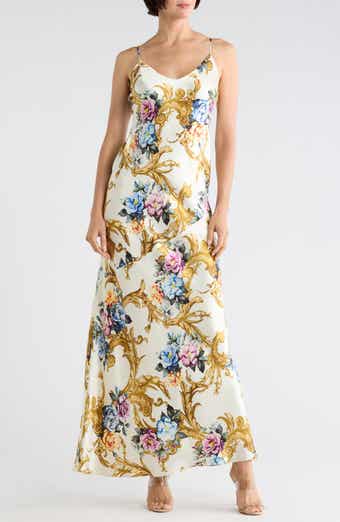 Serita Bias Cut Silk Maxi Dress