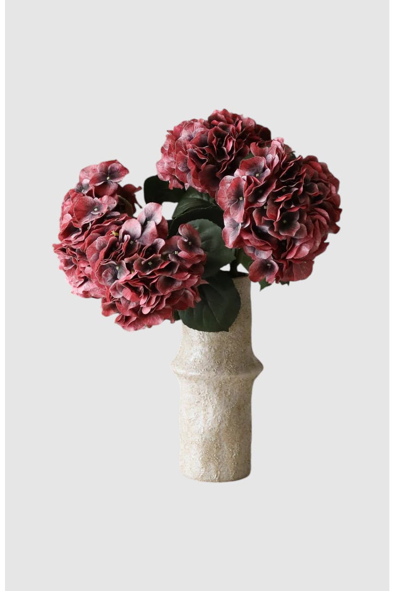 Burgundy Hydrangea Bouquet, Alternate, color, Red