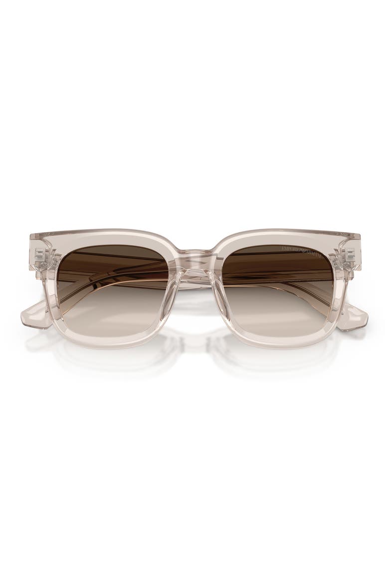 47mm Square Sunglasses, Alternate, color, SHINY TUNDRA BROWN