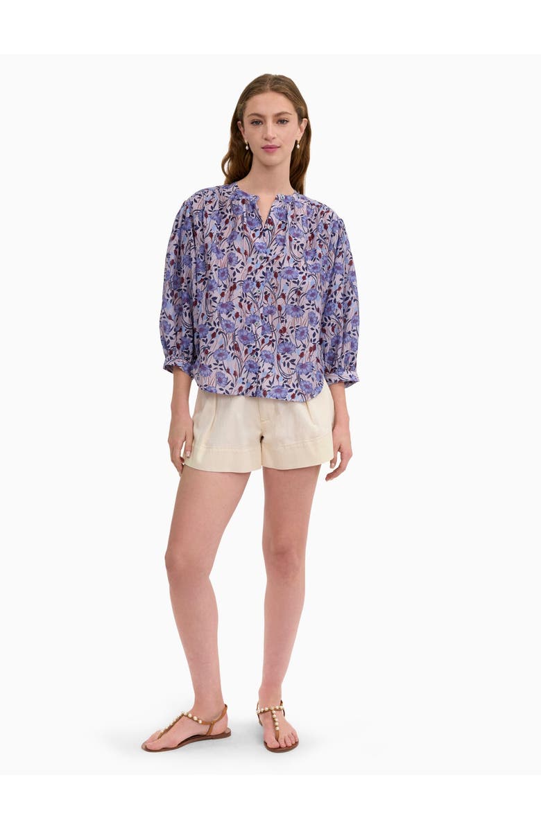 Rebecca Taylor Daphne Blouse, Main, color, Iris Multi