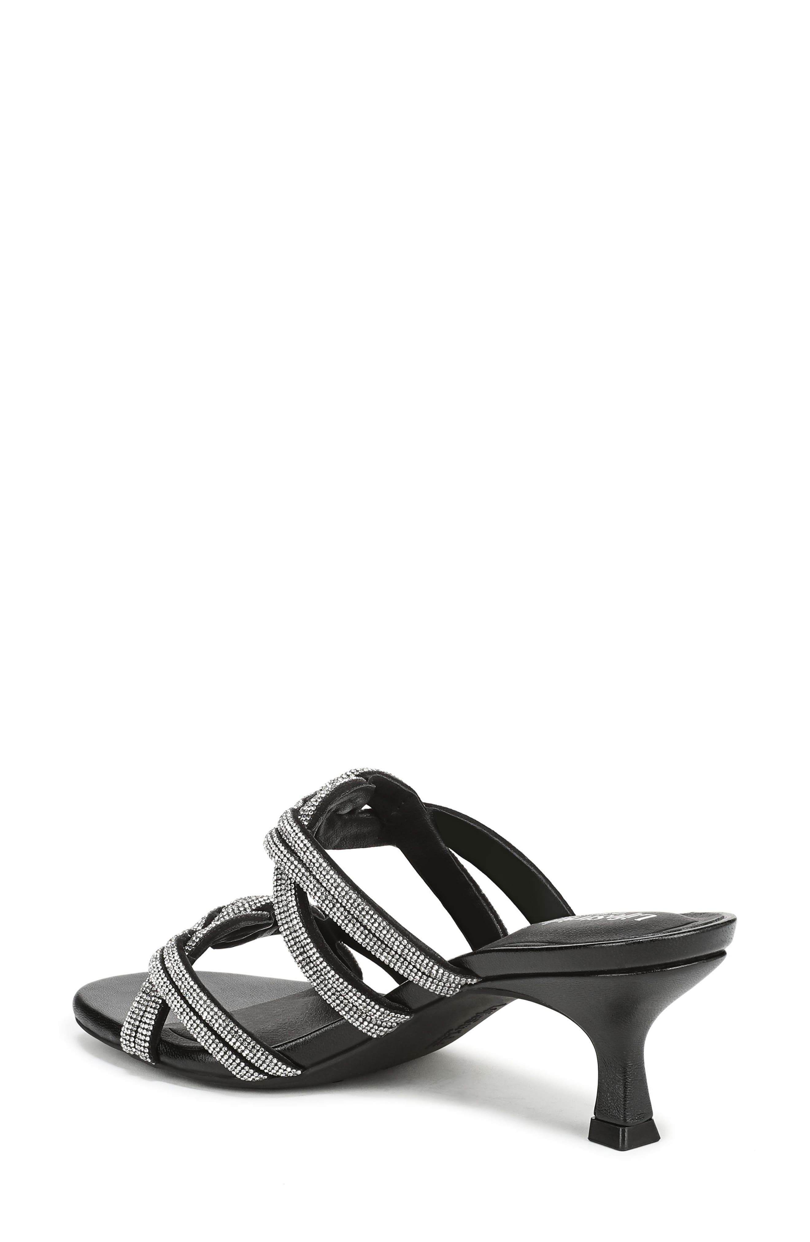 LifeStride Night Out Crystal Embellished Slide Sandal, Alternate, color, Black