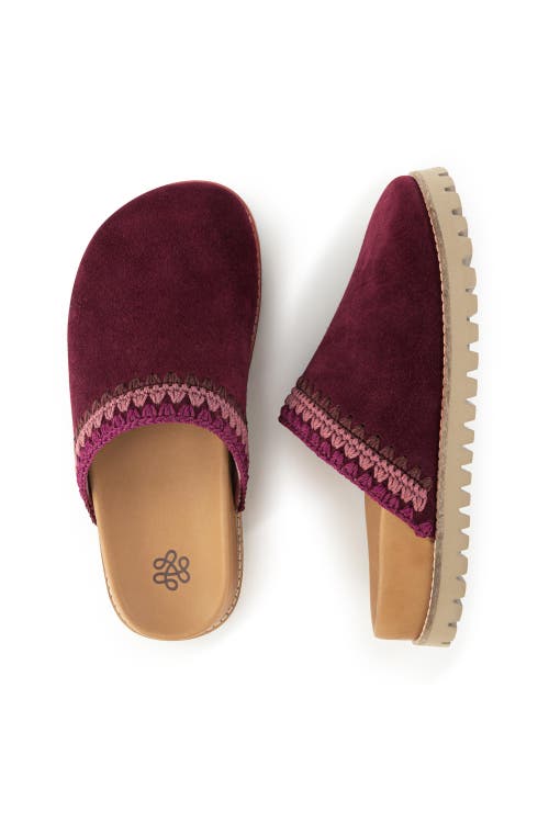 The Sak Bolinas Lug Sole Clog In Burgundy