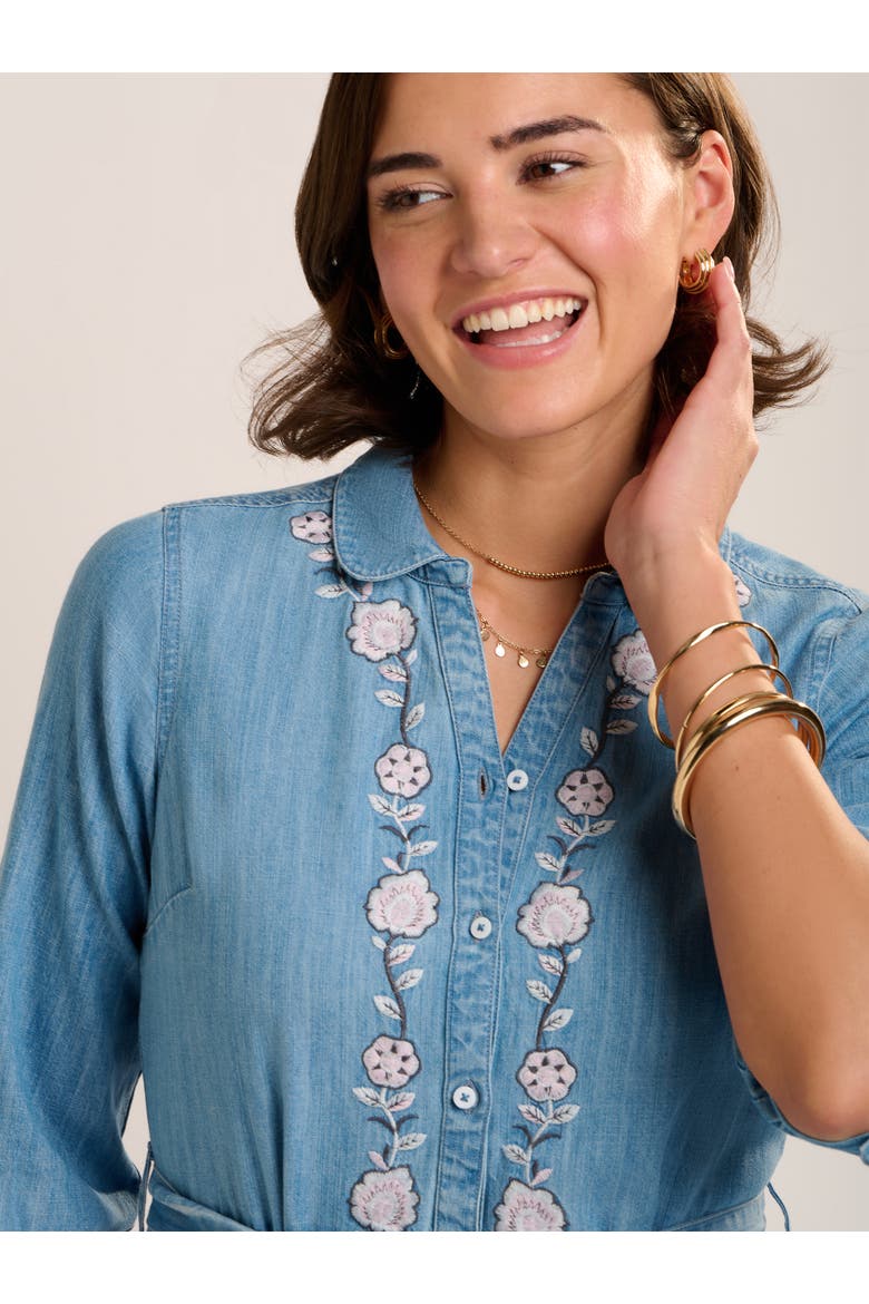 Viviana Embroidered Maxi Dress, Alternate, color, Blue