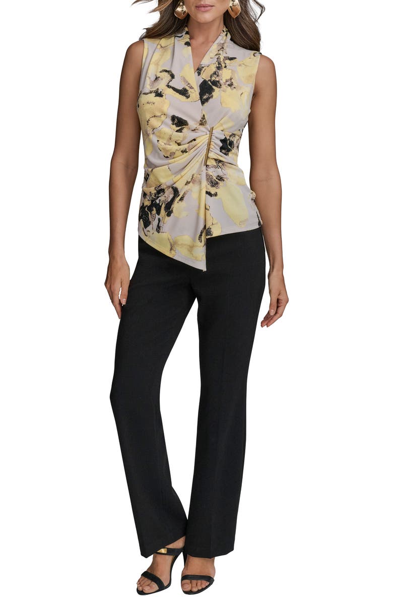 Donna Karan New York Printed Wrap Front Sleeveless Top, Alternate, color, 
