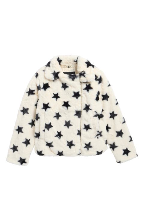 Kids' Faux Fur Moto Jacket
