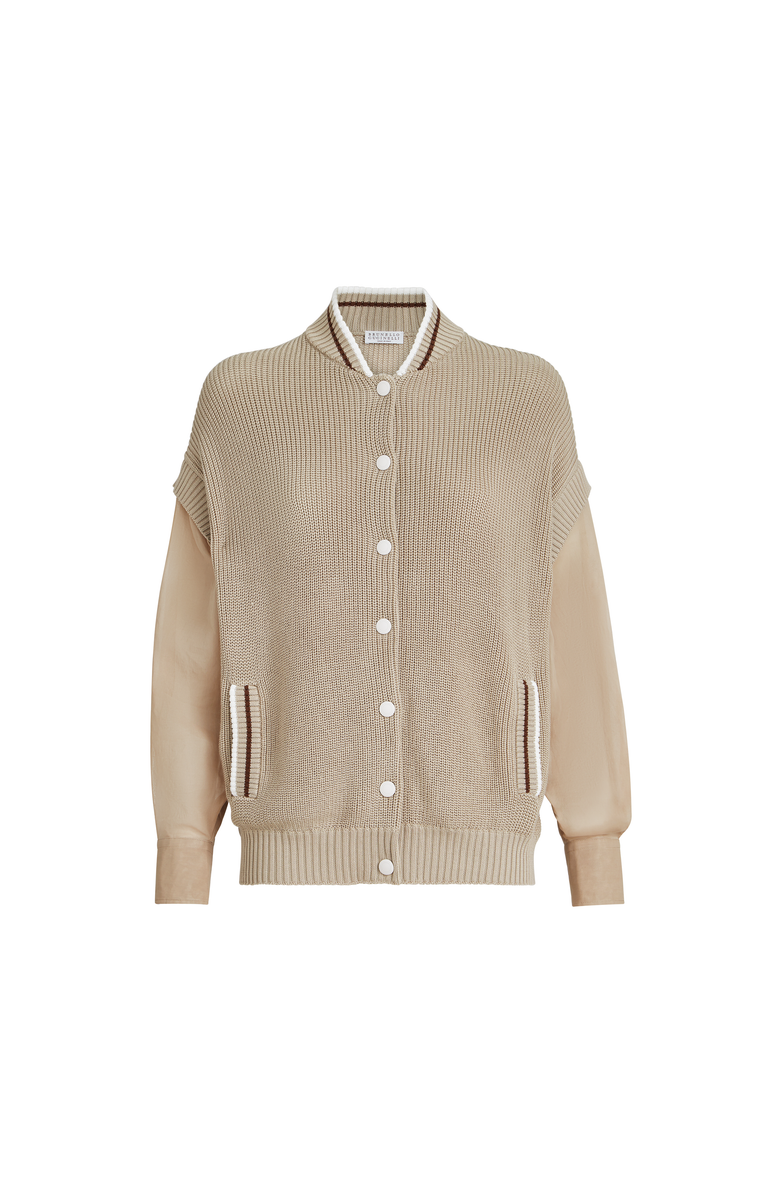 Brunello Cucinelli Cotton cardigan, Main, color, Beige