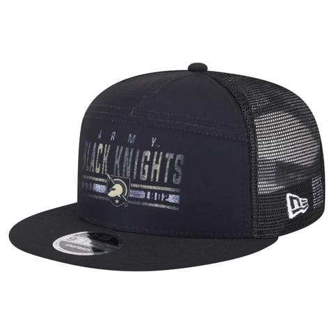 Men's New Era Black Army Black Knights Split Panel 9FIFTY Snapback Trucker Hat