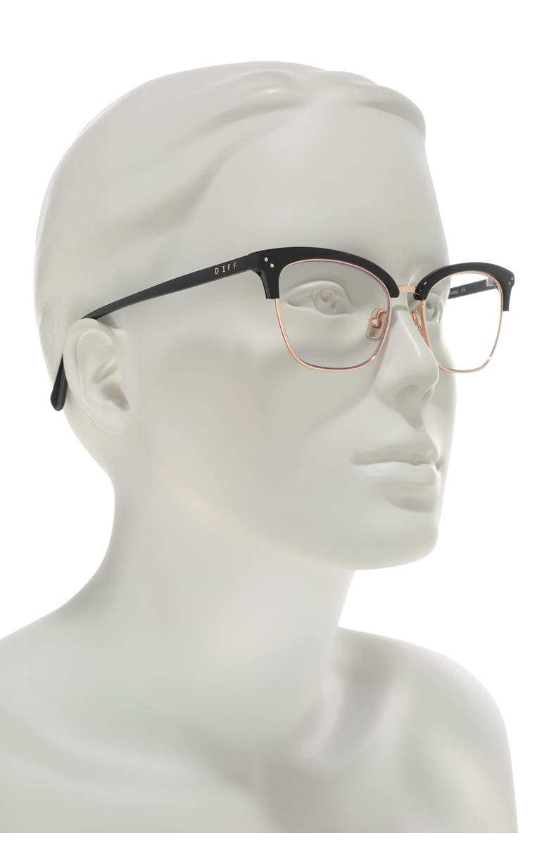 DIFF Lucy 51mm Cat Eye Blue Light Blocking Glasses, Alternate, color,