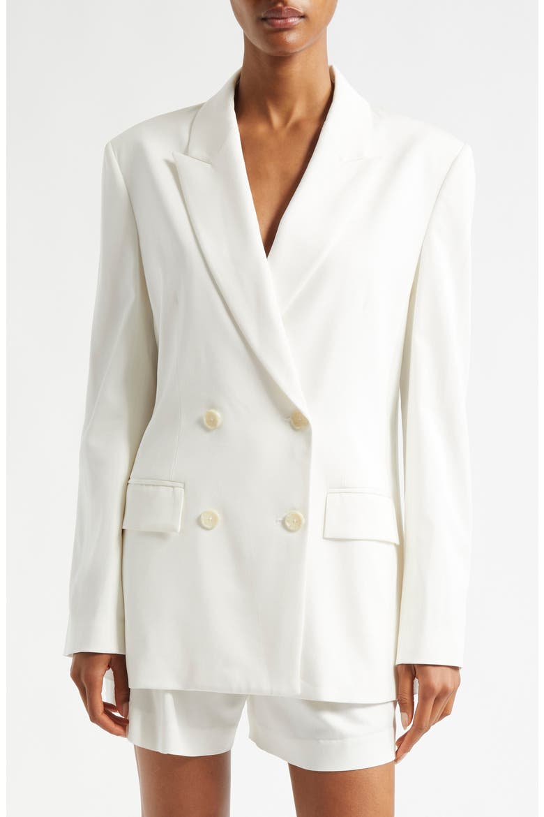 Calla Double Breasted Blazer, Main, color, WHITE