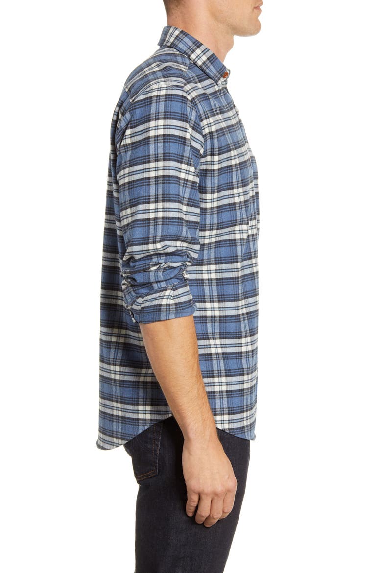 Seaview Long Sleeve Flannel Button-Up Shirt, Alternate, color, WAGONEER PLAID
