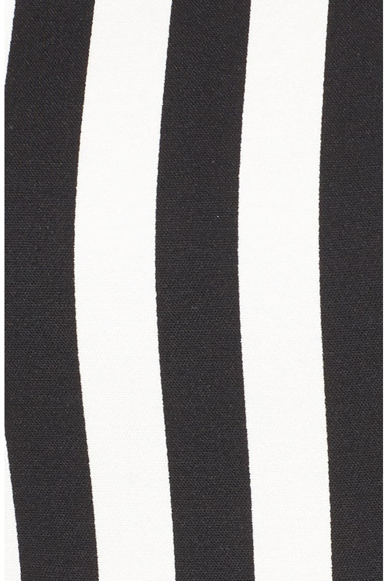 Anne Klein Stripe Fit & Flare Dress, Alternate, color, BLACK MULTI/ BLACK