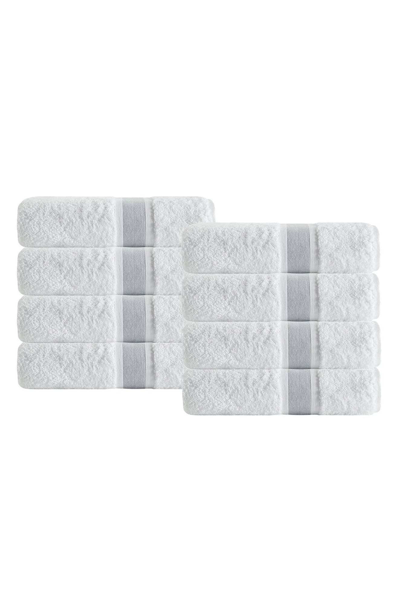 Set of 8 Turkish Cotton Wash Cloths