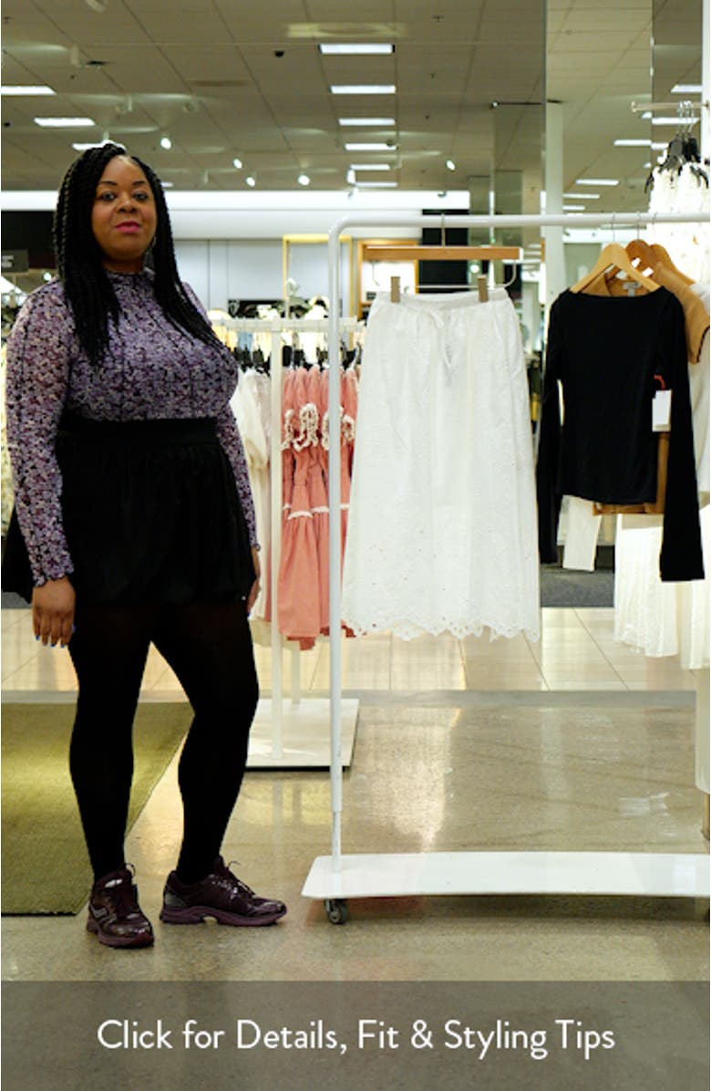 Anaisa Eyelet Embroidered Midi Skirt, sales video thumbnail