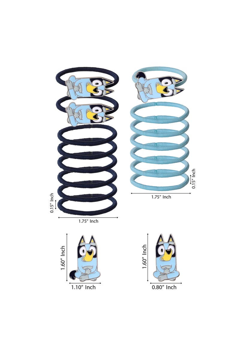Hair Ties Pack of 15 Official License, Elastic Bands for Hair, Alternate, color, Blue