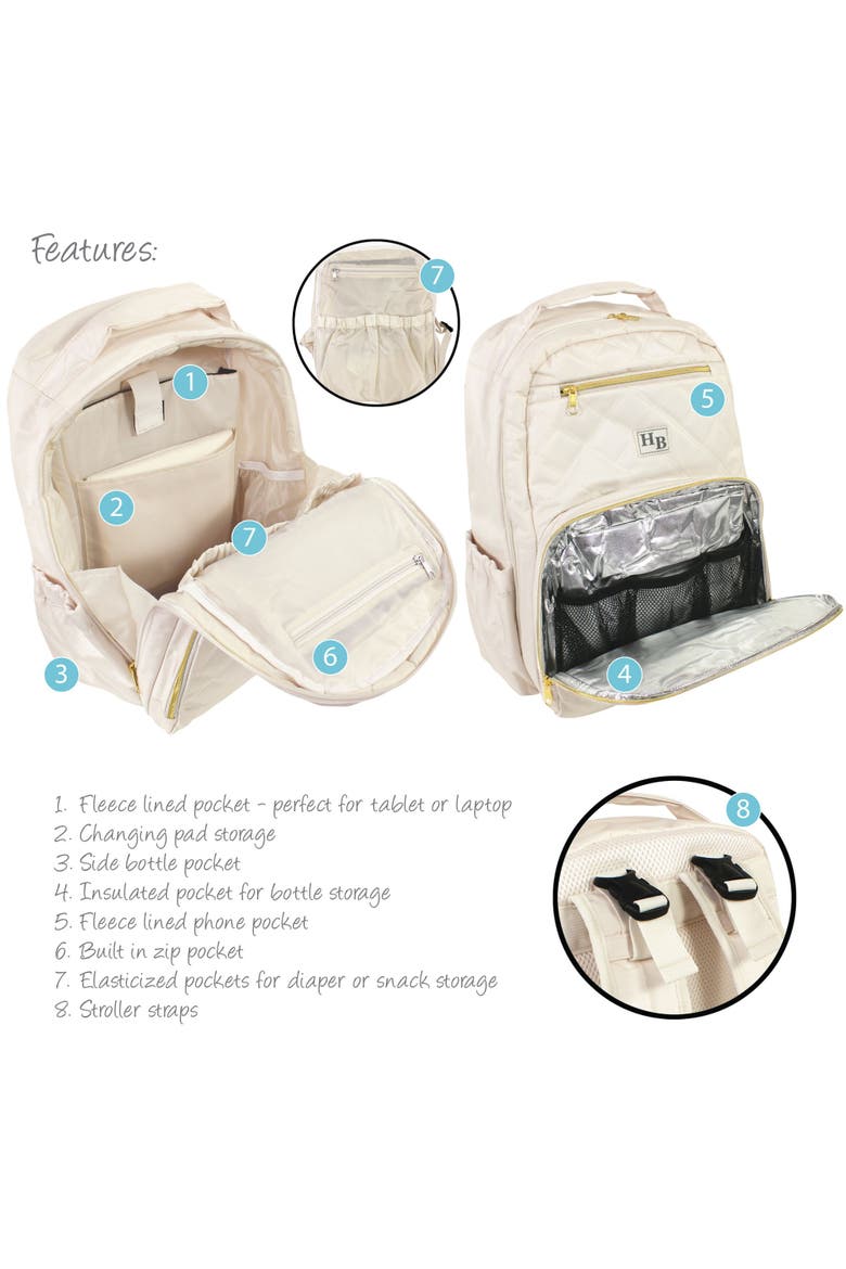 Premium Diaper Bag Backpack And Changing Pad (baby), Alternate, color, Beige