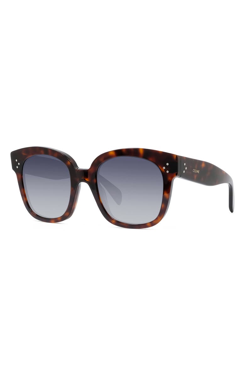 CELINE 54mm Square Sunglasses, Alternate, color, Red Havan/ Smoke
