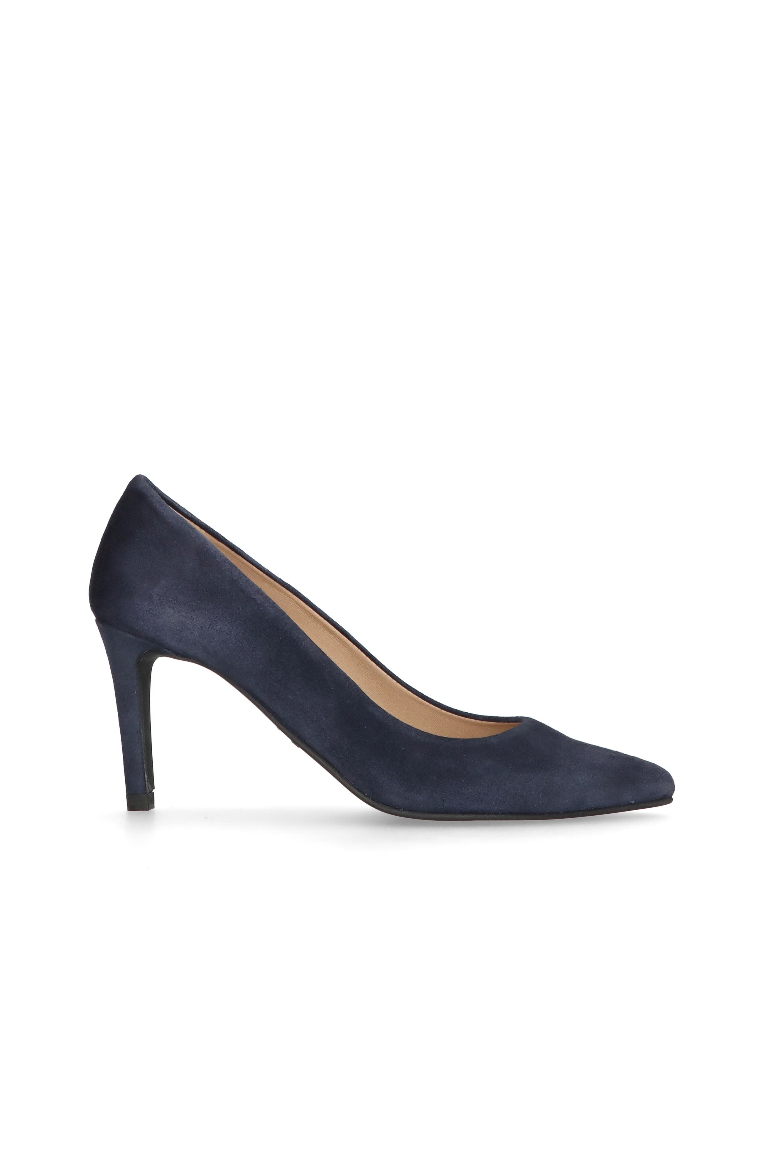 Suede Pointed Toe Pump, Alternate, color, Navy