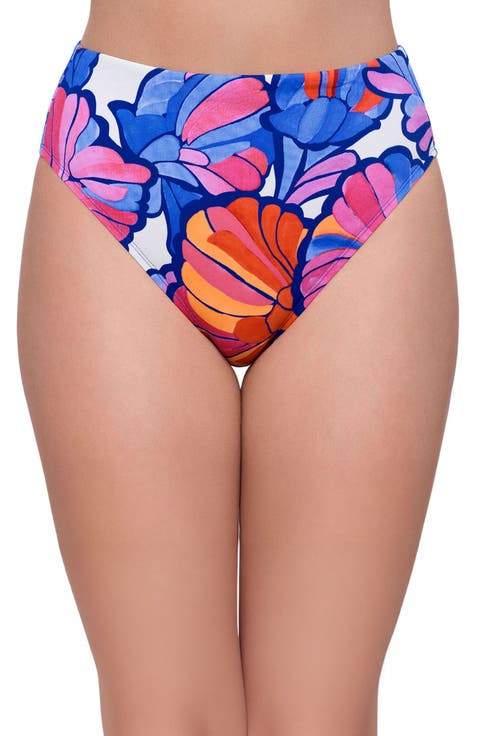Smoothing and Sculpting High Leg High Rise Swimsuit Bikini Bottoms