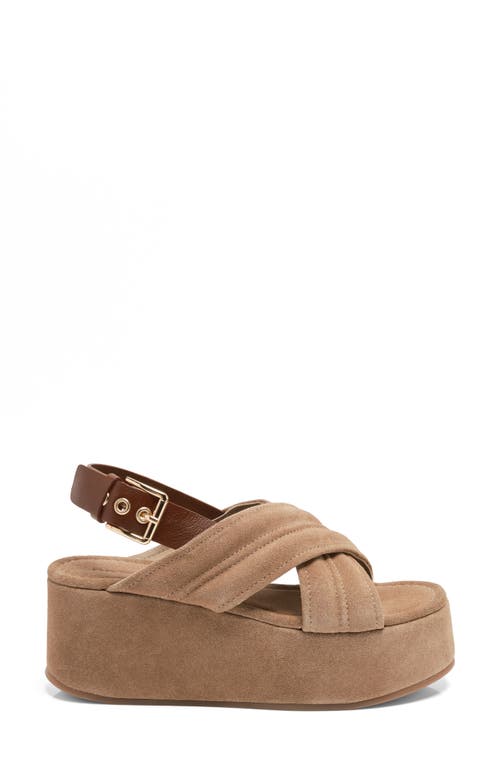 Free People Beach Party Platform Sandal In Brown