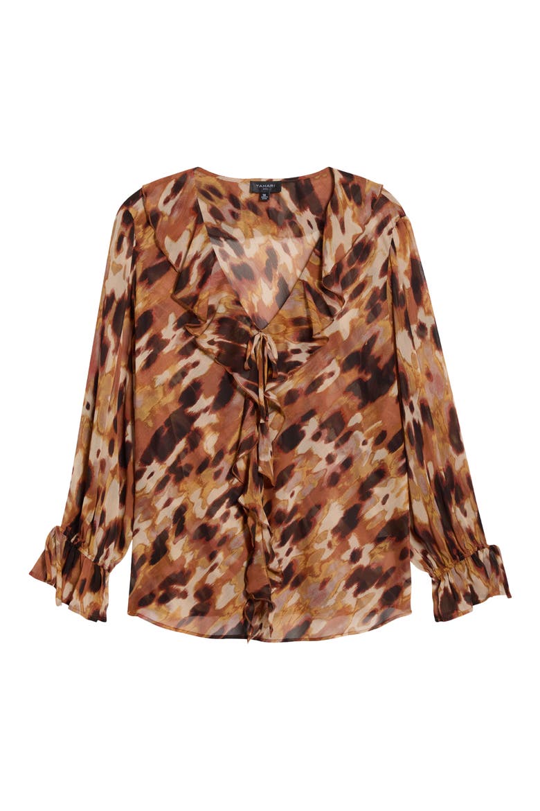 Print Ruffle Top, Main, color, LUGGAGE ANIMAL