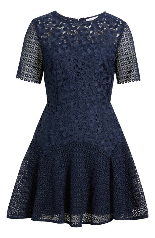 Milly Lana Floral Geo Combo Lace Mini Dress