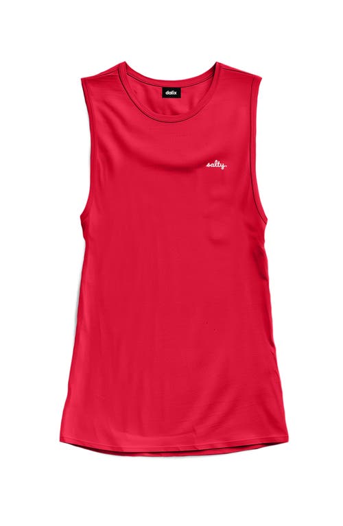 Dalix Womens Salty Muscle Tank In Red