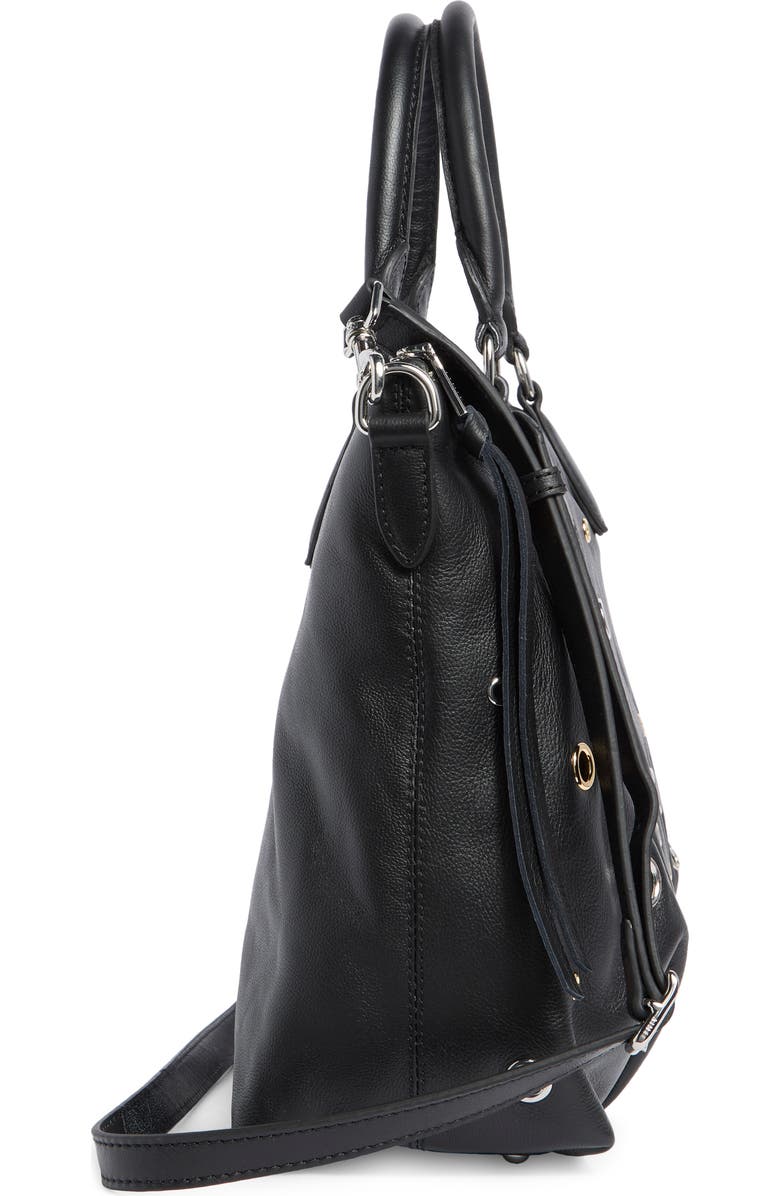 AIMEE City Beat Convertible Satchel Bag, Alternate, color, Black W Grommets