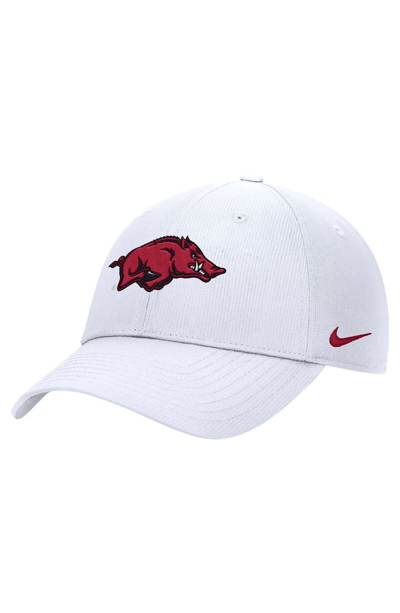 Nike Men's Nike  White Arkansas Razorbacks 2025 On-Field Club Performance Adjustable Hat, Main, color, 