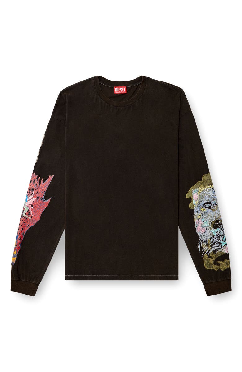 DIESEL<sup>®</sup> Graphic Long Sleeve T-Shirt, Alternate, color, 