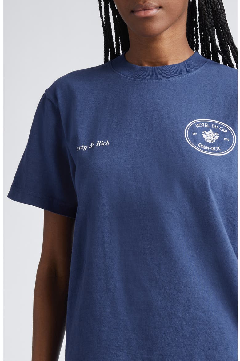 Hotel du Cap Cotton Graphic T-Shirt, Alternate, color, INDIGO