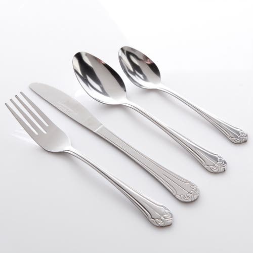 Gibson Home Mariano 24 Piece Flatware Set In Silver