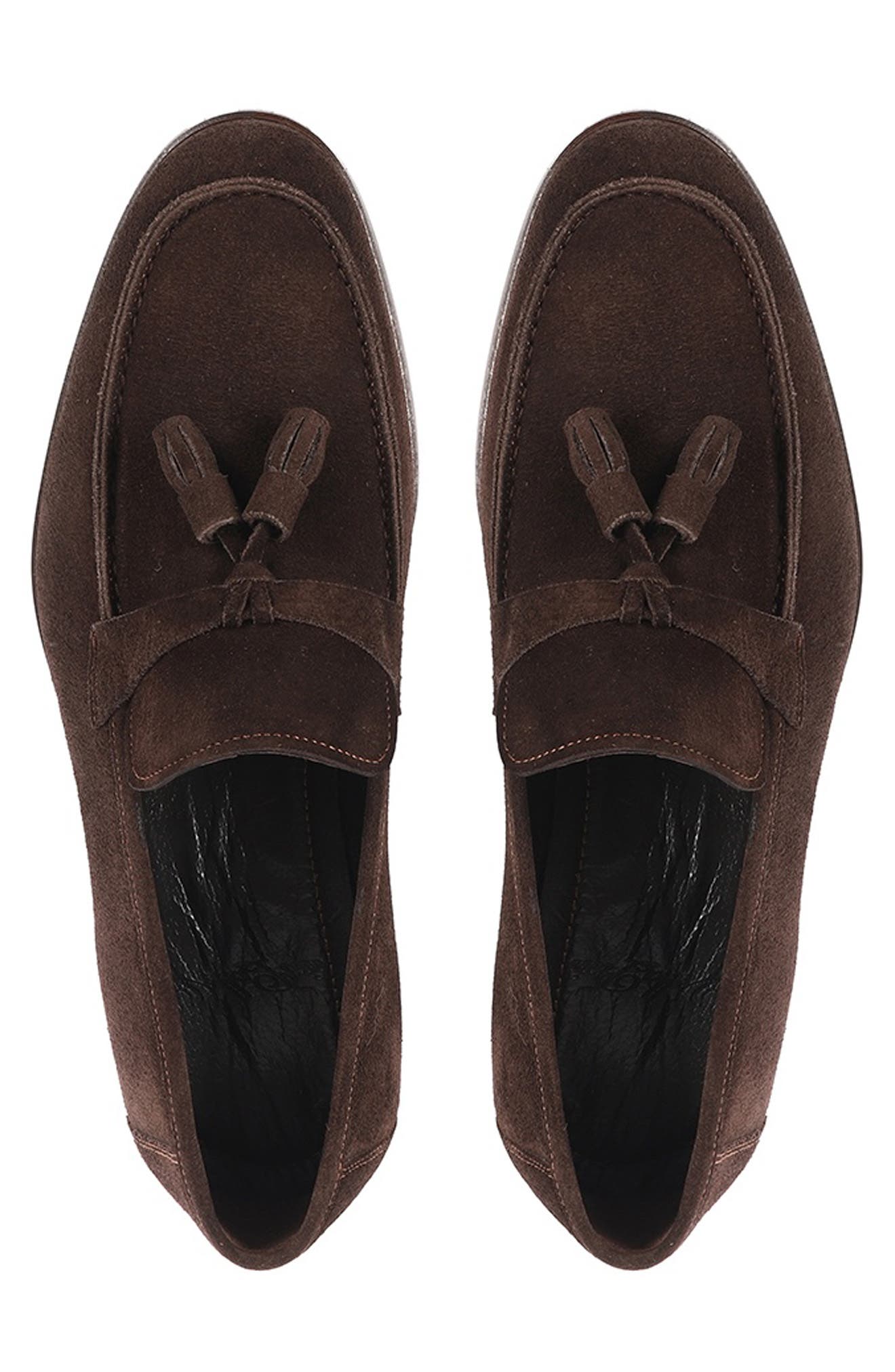 Marqueen Tassel Loafer, Alternate, color, DARK BROWN