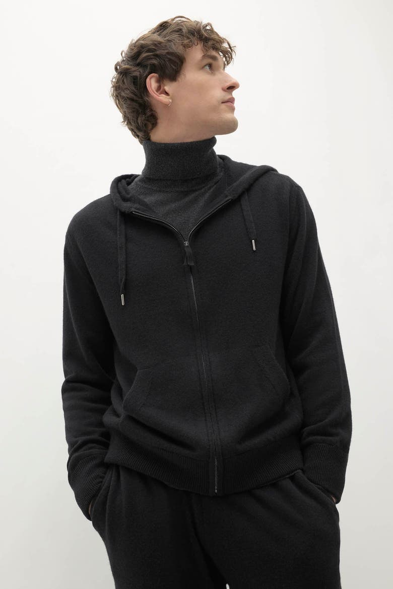 Kayden Zip-Up Hoodie, Alternate, color, Black