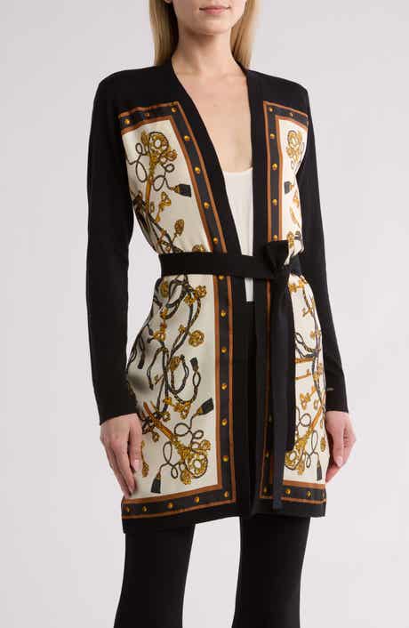 L'AGENCE Beverly Self Tie Longline Cardigan