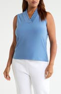 Anne Klein Smocked V-Neck Tank