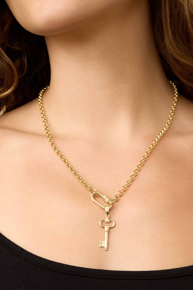 14K Yellow Gold Maison Pendant Charm, Alternate, color, 14K Yellow Gold