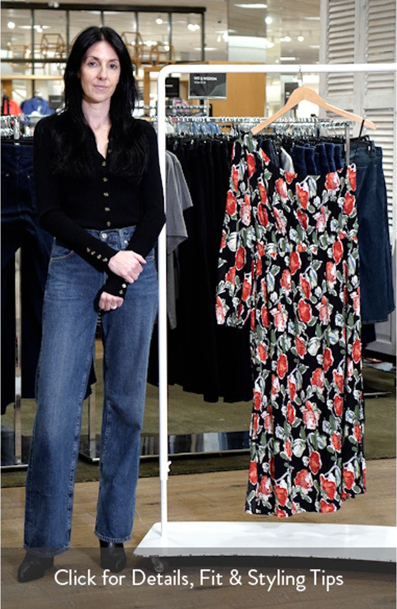 Pontee Floral Plissé One-Shoulder Midi Dress, sales video thumbnail