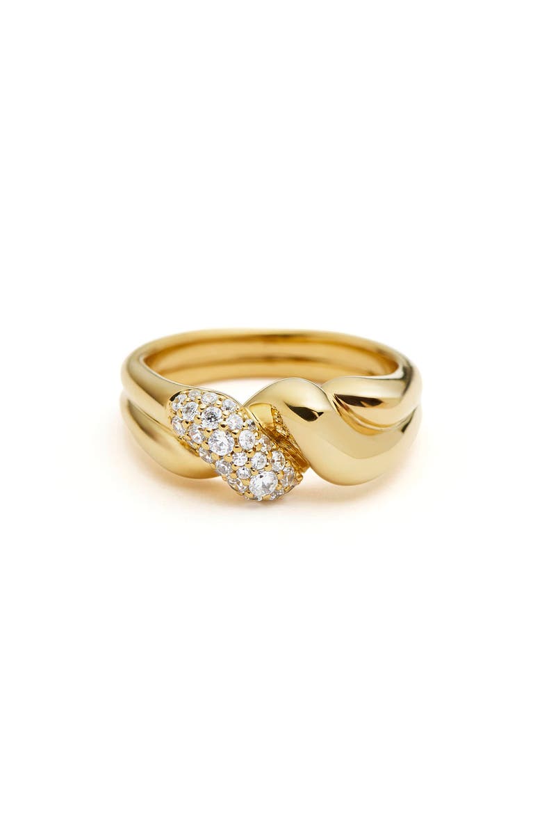 Missoma Molten Snow Double Statement Ring, Main, color, Gold
